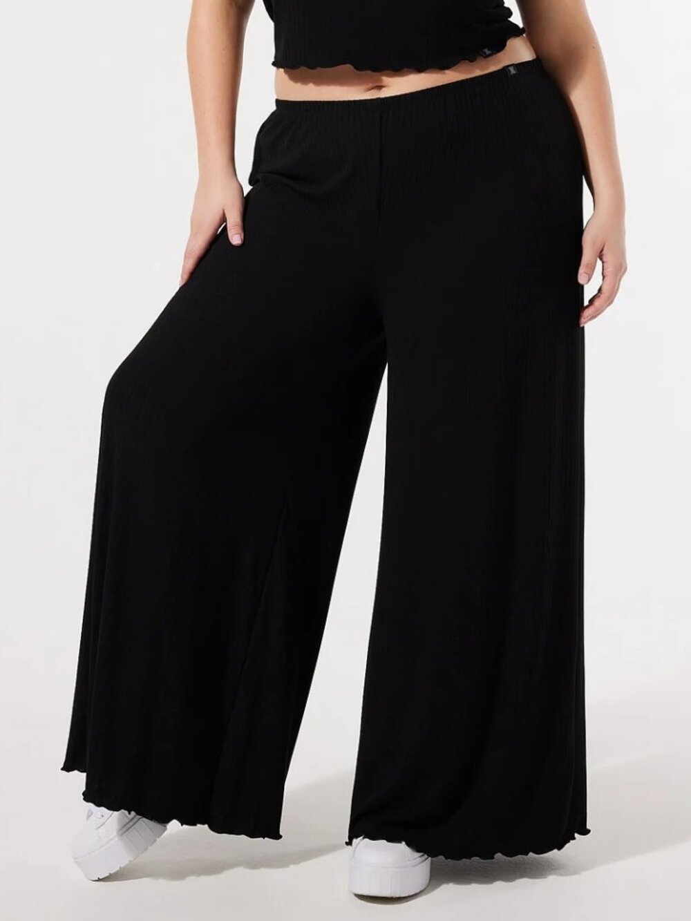 Savage X Fenty Thicc Rib Wide-Leg Plus Size Pant 3X